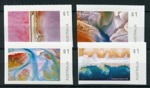 Australia 2018 MNH Art in Nature Shark Bay Lake MacDonnell 4v S/A Set Stamps