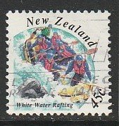 1994 New Zealand - Sc 1197 - used VF - 1 single - White Water Rafting