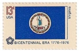 US 1642 State Banners Virginia 13c single MNH 1976