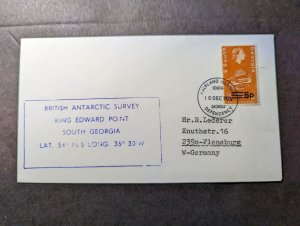 1976 Falkland Islands Airmail Cover South Georgia to Flensburg W Germany