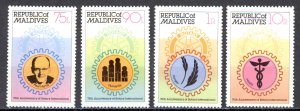 Maldive Islands Sc# 848-851 MNH 1980 Rotary International 75th