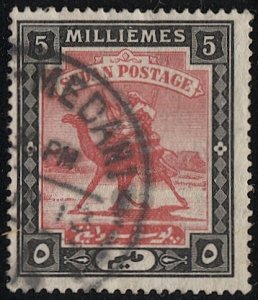 SUDAN 1903 5m Camel Rider, Sc 22, Used VF, WAD-MEDANI postmark/cancel