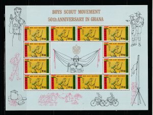 Ghana 308-309 Complete Sheets Of 12 MNH Boy Scouts, 2 Scans