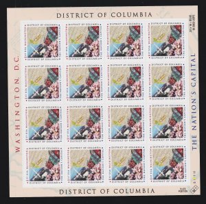 US 3813 37C  Washington, D.C. District of Columbia Mint Sheet NH Self-Adhesive