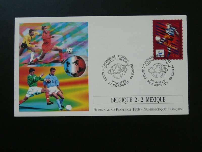 football world cup 1998 Belgium vs Mexico FDC 97744