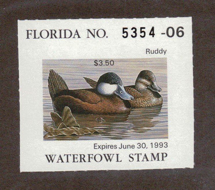 FL14 - Florida State Duck Stamp. MNH OG. Single.#02 FL14