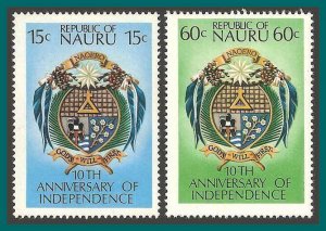 Nauru 1978  Independence, MLH  #159-160,SG168-SG169