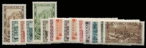 Saar #120-132 (Mi. 138-121,143,160) Cat€207, 1927-28 10c-5fr, complete set,...