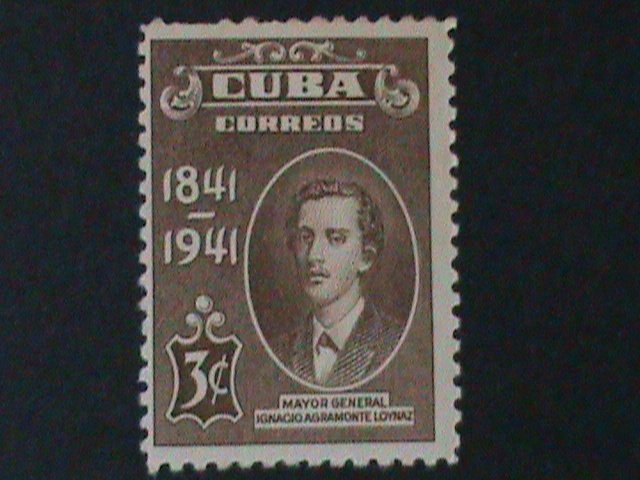 ​CUBA-1942-SC# 373 IGNACIO AGRAMONTE LOYNAZ- MLH-VF 82-YEARS OLD  LAST ONE