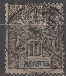 Mayotte #5 F-VF  Used CV $4.75  (A13541)