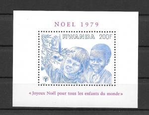 ### RWANDA MNH SOUV. SHEET SC#934 NOEL 1979 SCV$10.00