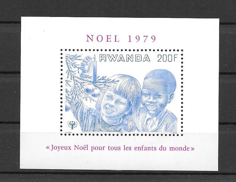 ### RWANDA MNH SOUV. SHEET SC#934 NOEL 1979 SCV$10.00