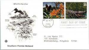 FDC 2006 SC #4099 Bald Eagle & Crocodile  - Naples, FL - Pair - J1292