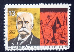 CUBA Sc# 911 HEROES OF THE WAR OF INDEPENDENCE  Calixto Garcia 13c  1964  used