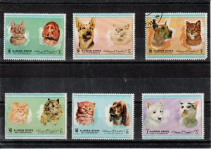 Ajman - 1972 - Cats and Dogs PERF  set - Mi-1762-1766