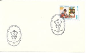 PERU 1989 COVER WITH SPECIAL POSTMARK 78 ANNIV. OF SCOUTING IN PERU COVER SCOUTS