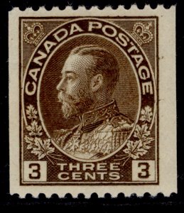 CANADA GV SG218a, 3c brown, NH MINT.