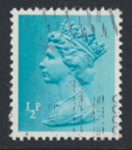 GB Machin   ½p  SG X841 2 Phosphor bands SC# MH22  Used  see scan /detail