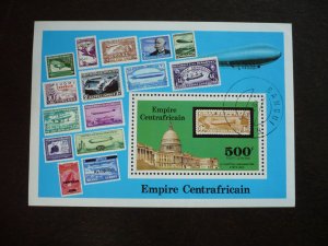 Stamps - Central African Empire - Scott# C187 - CTO Souvenir Sheet