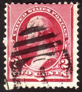 1890, US 2c, Washington, Used, Sc 219D