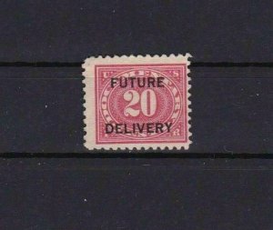 UNITED STATES 1918 - 1934 FUTURE DELIVERY 20 CENT UNUSED  STAMP   REF R 1822