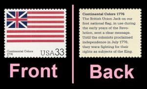 US 3403d The Stars and Stripes Continental Colors Flag 1776 33c single MNH 2000