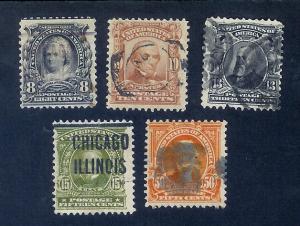 Set: US #306, 307, 308, 309, 310, Used