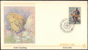 Iceland, Worldwide First Day Cover, Europa, Butterflies