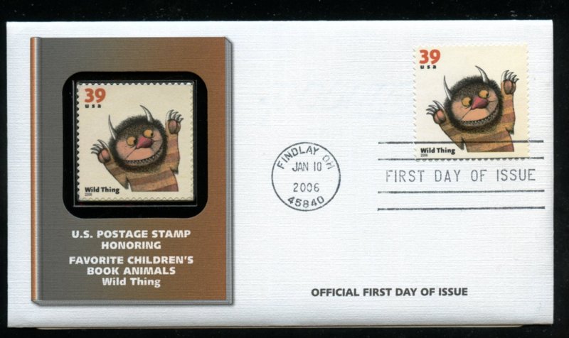 US 3991 Children's Book Wild Thing by Maurice Sendak UA Fleetwood cachet