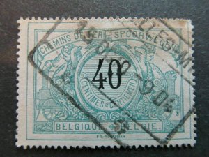 A3P22F163 Belgium Parcel Post and Railway Stamp 1901-02 40c used-