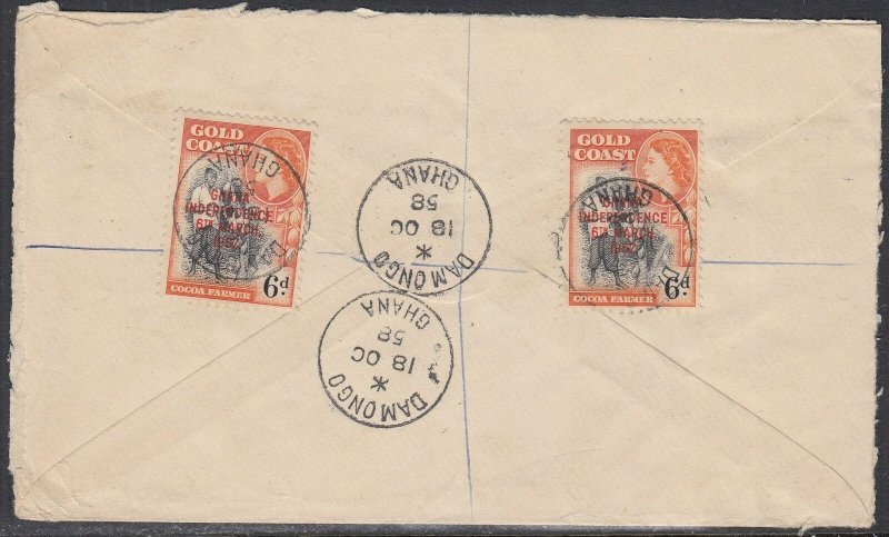 Ghana - Oct 18, 1958 Registered Cover to England