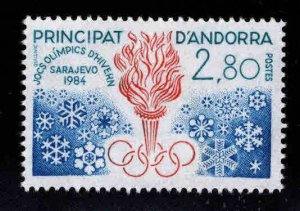 Andorre (French) Andorra Scott 321  MNH** 1984 Winter Olympic stamp