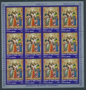 Guinea Ecuatorial 1972 PASCUA Religion Art MNH x 7 Sheets (84 Stamps) GU15