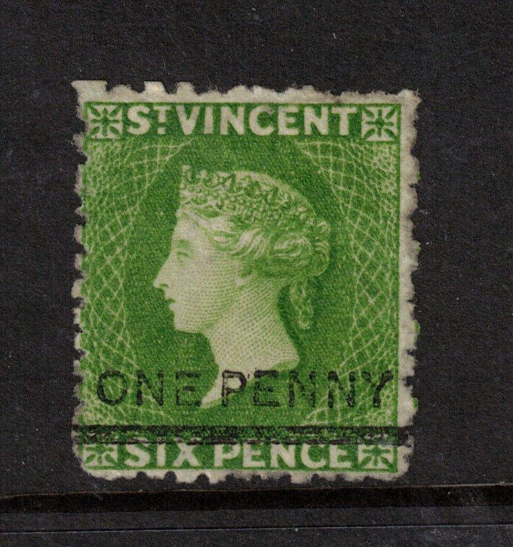 St Vincent #32 (SG #34) Very fine Mint Large Part OG Hinged **With Certificate**