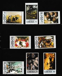 Liberia # 502-509, Famous Paintings, Mint NH, 1/2 Cat