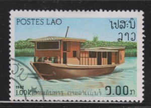 Laos 395 River Vessels 1982