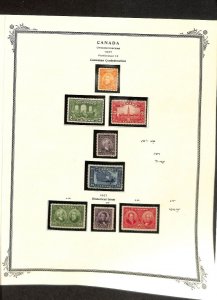 Canada Collection 1927 on Scott Specialty Page, #141-148 Mint (FH)