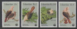 MAURITIUS SG708/11 1985 ENDANGERED SPECIES PINK PIDGEON MNH