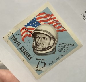 Romania 1964 Scott C158  CTO -  75b, G.  Cooper, US astronaut