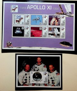 VIRGIN ISL. Sc 800-1 NH M/S+S/S OF 1994 - SPACE - APOLLO XI - Sc$29 - (AA23)