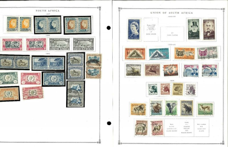 South Africa 1910-1993  M & U (mostly) Hibged on Scott International Pages