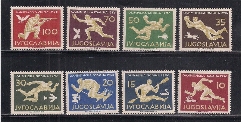 YUGOSLAVIA SC# 461-68  FVF/MOG LH 1956