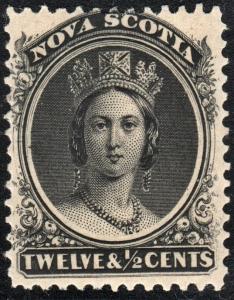 Nova Scotia #13: 12½¢ Queen Victoria (1860) MH*