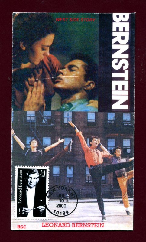 Sc. 3521 Leonard Bernstein FDC - BGC