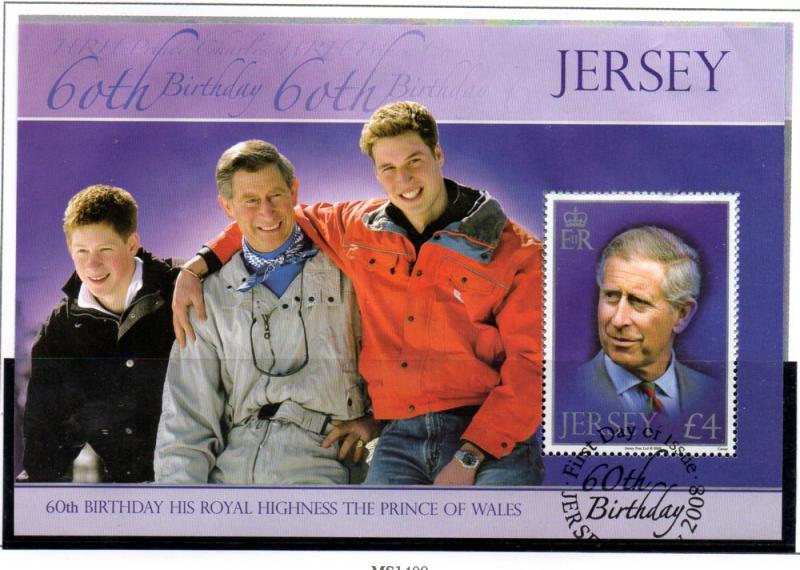 Jersey Sc 1349a 2008 Prince Charles stamp sheet used