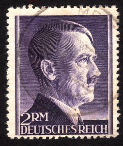 1942 Germany 2Mk, Used, Sc 525a