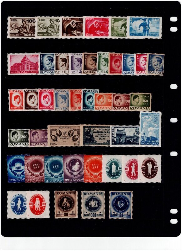 Romania 44 Mint Hinged (Few LH / NH) Issues - No Damaged Included - T257