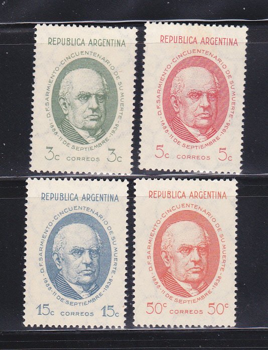 Argentina 454-457 Set MNH President Domingo Faustino Sarmiento