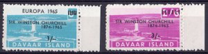 Davaar Island 1967 Lighthouses/Europa 65/Churchill Set (2) MNH