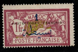 French Morocco Scott 52 MH*  Protectorate overprint colorful